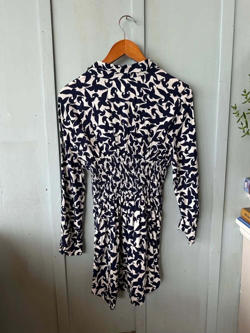 Anthropologie Maeve Alexa Smocked Buttondown Blouse Sz S - Picture 7 of 12